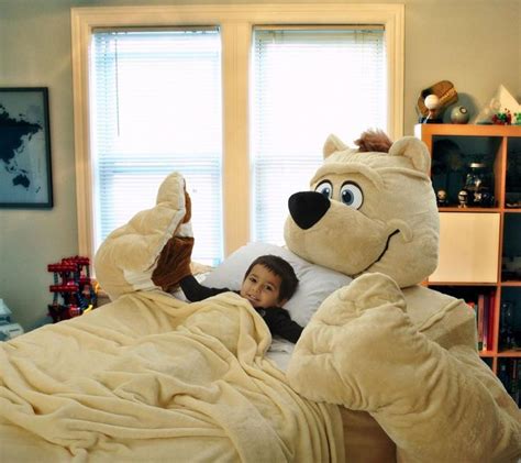 adult teddy bear bed|big fluffy teddy bear bed.